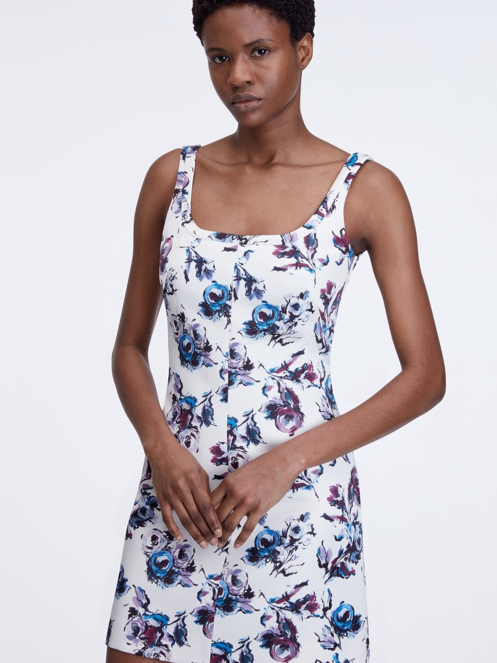 TILLIE DRESS IN PURPLE & BLUE FLORAL PRINT GENZIANELLA